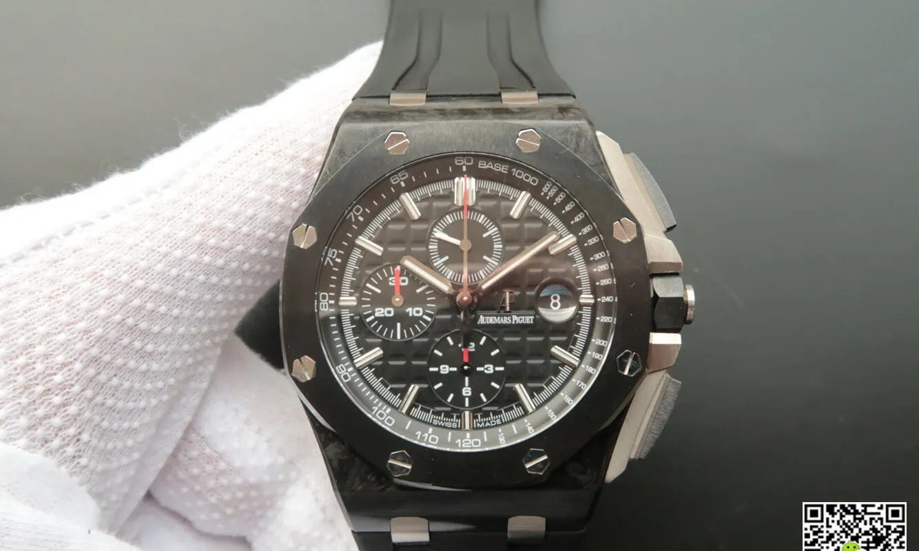 Audemars Piguet Royal Oak Offshore 26400AU.OO.A002CA.01 JF Factory 1:1 Best Edition Replica Watch Black Strap